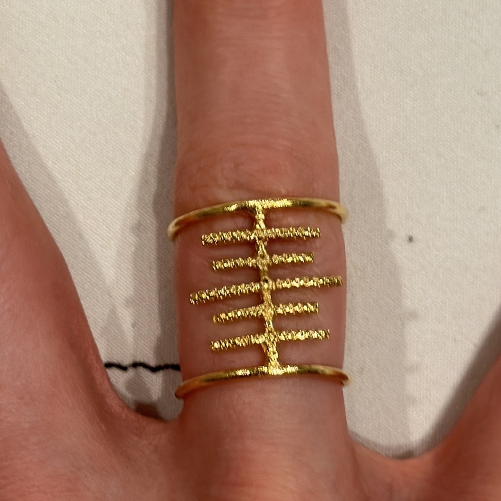 New Marcia Moran 18k Gold Plated Ring